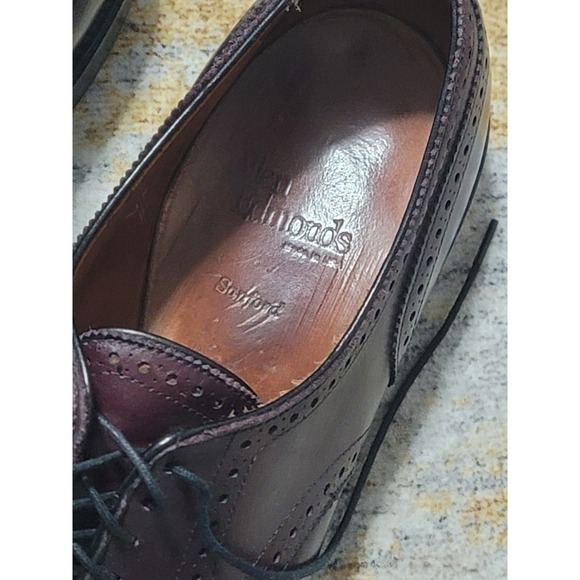 Allen Edmonds Mens Sanford‎ 5277 Burgundy Brogue Dress Cap Toe Shoes Size 12 A main image 6
